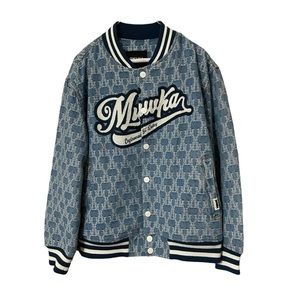 MISHKA DENIM VARSITY JACKET